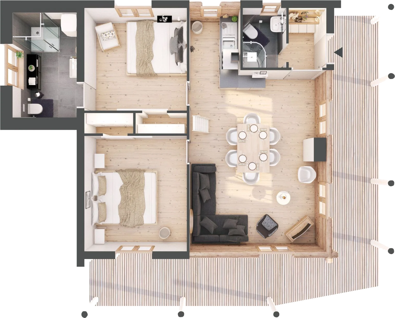 Grundriss von Apartment Frieda
